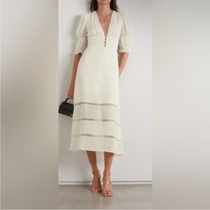 Reformation Cream Puff Sleeve V-Neck Sundress